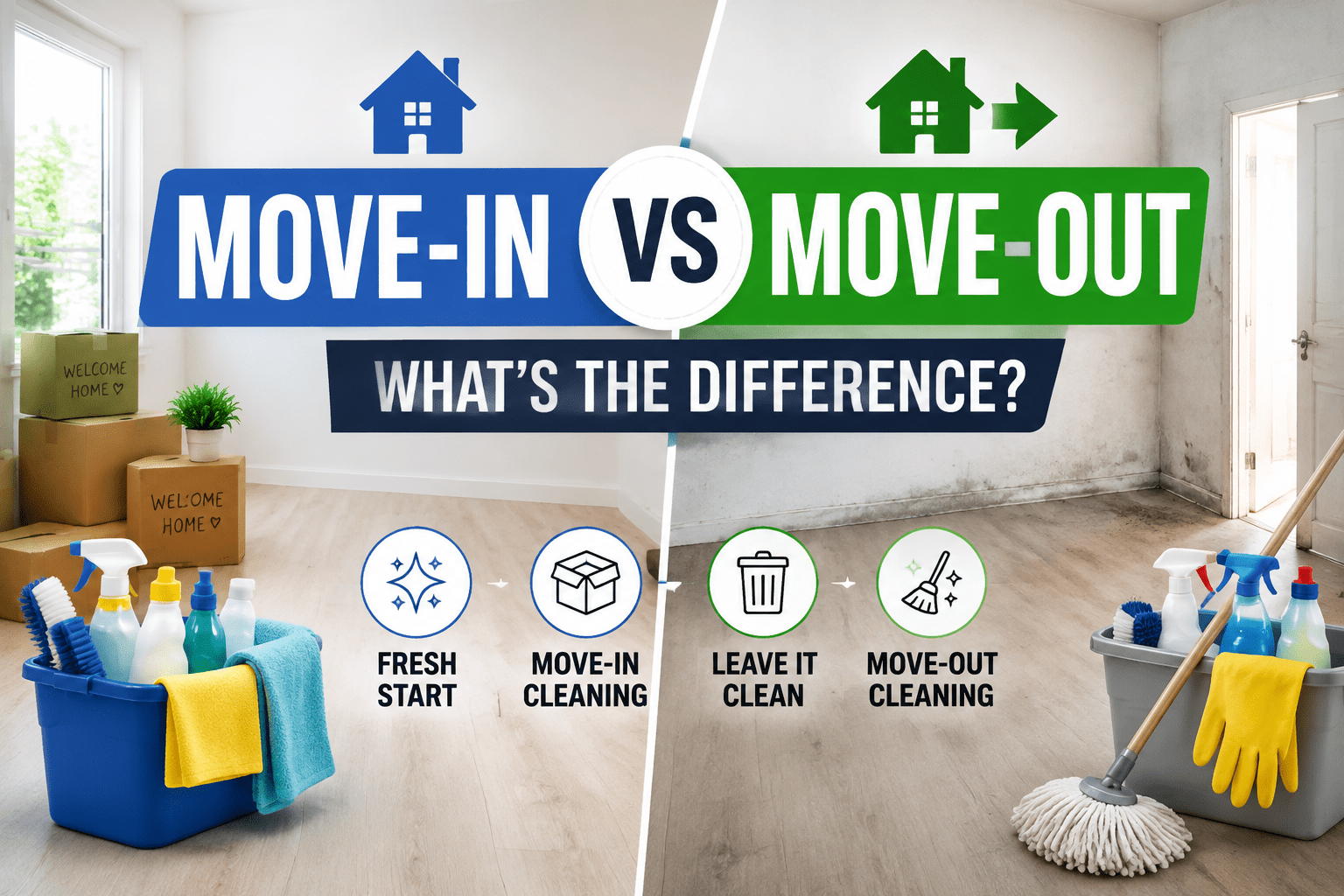 Move-In vs Move-Out Cleaning: What's the Difference?